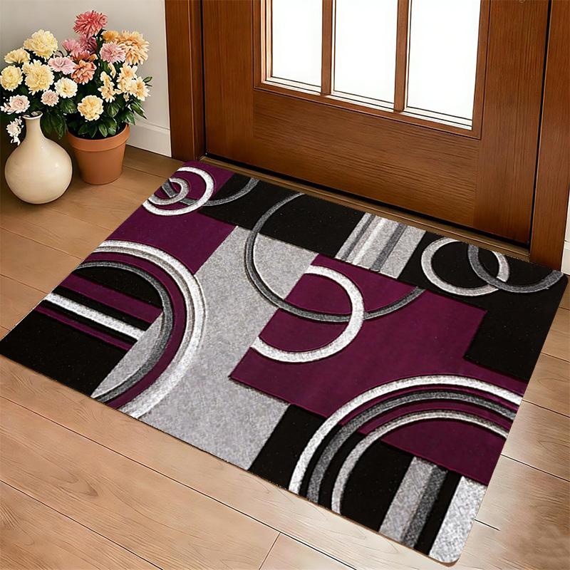 Abstract Circles Living Room Nonslip Area Rug Soft Carpet For Bedroom Game Playroom Sofa Office Home Decor Doormat Christmas Gift C9261036