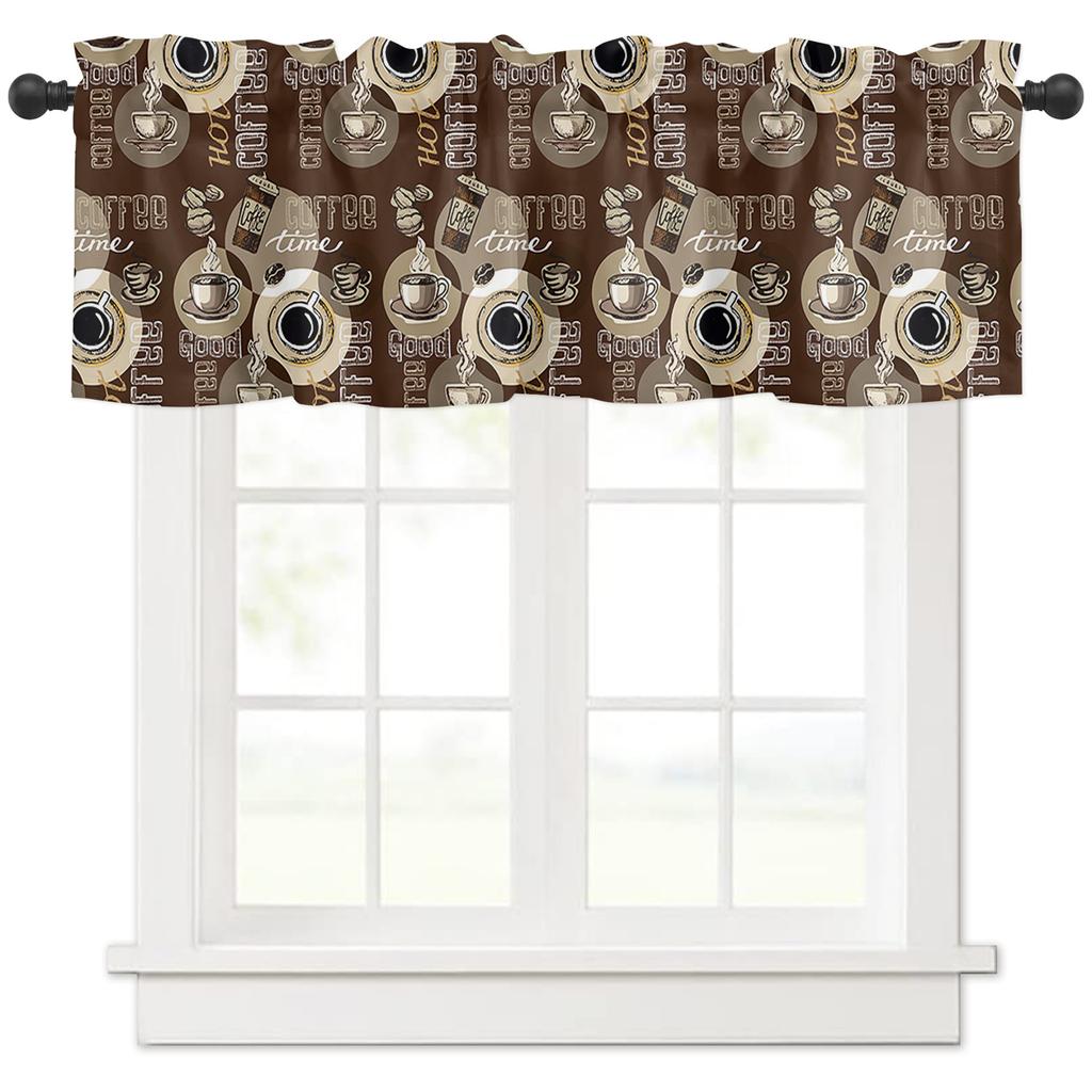 Кофейный ретро-стиль кухонные шторы на окна украшение дома короткие шторы для гостиной спальни маленькие шторы Cortinas