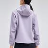Anta Running Series Solid Color Logo Zip Hooded Long Sleeve Jacket Women Jackets Purple 962335601-3