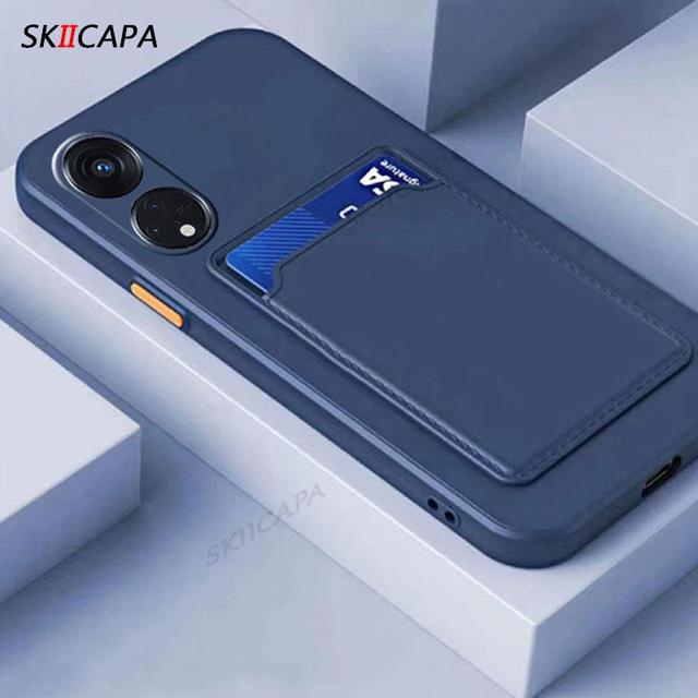 Силиконовый чехол-кошелек с отделением для карт A98 для Oppo A98 A1 5G A58 A78 A17K A57 A77 A16 A55 A54, защита камеры ярких цветов, противоударная мягкая задняя крышка