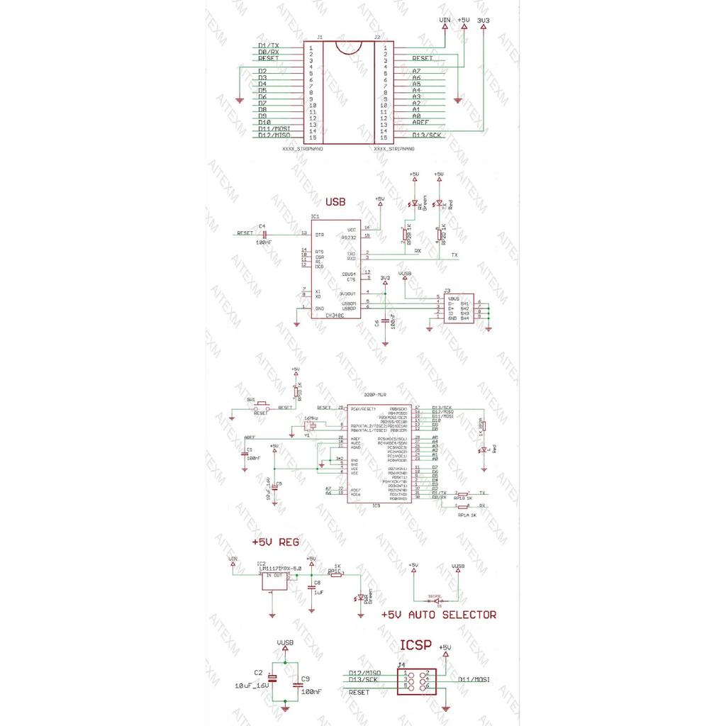 Mini / Type-C / Micro USB Nano 3.0 с загрузчиком совместимый Nano контроллер для arduino CH340 USB драйвер 16Mhz ATMEGA328P
