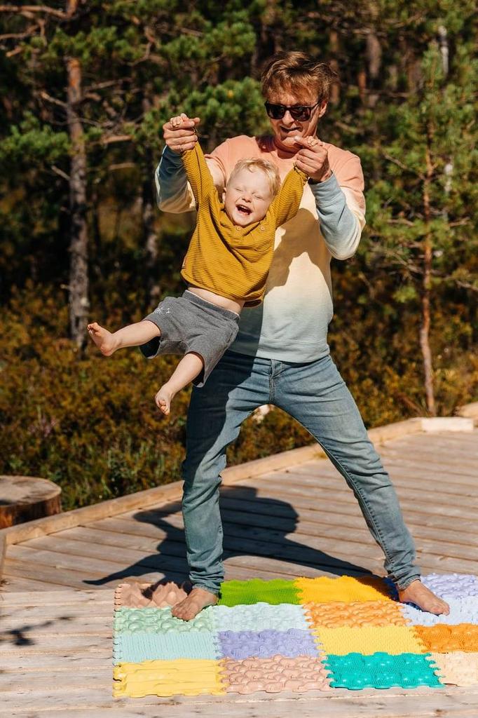 Sensory Mat Hard Paws (stiff) 1 Pc/op - Blue