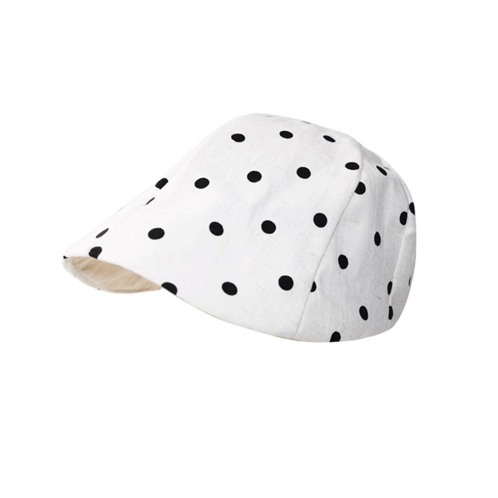 Wide Brim Polka Dot Baseball Cap Adjustable Peaked Cap Korean Style Casual Hat  For Women Men