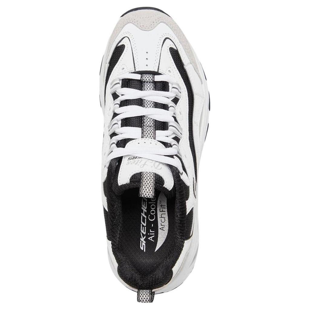 Skechers Arch Fit DLites Тканевые Модные Повседневные Удобные Универсальные Низкие Папины Кроссовки Женские Кроссовки Черно-Белые 149805-WBK