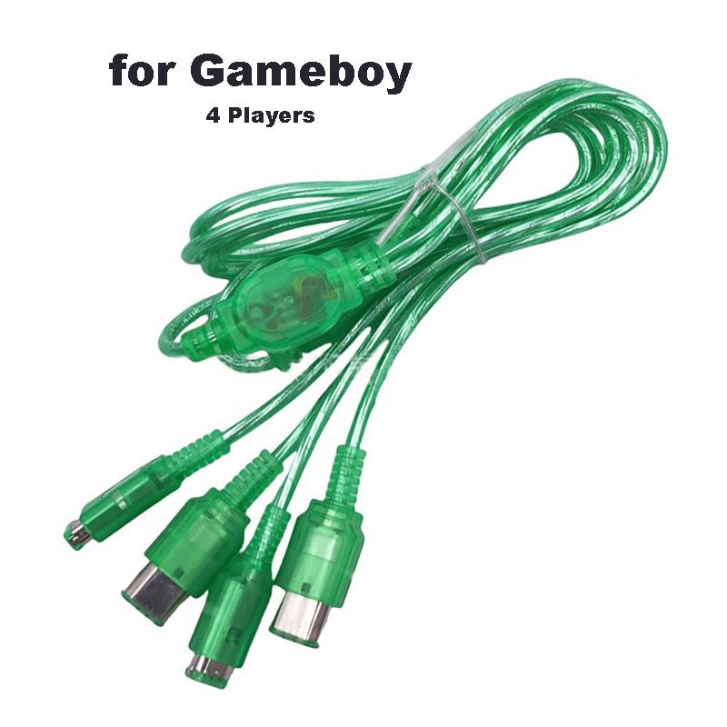Four-Player Battle Cable Splitter for Nintendo Gameboy GBC GBP GB Game Console 4 Player Gamer Link Cord Transparent Extention