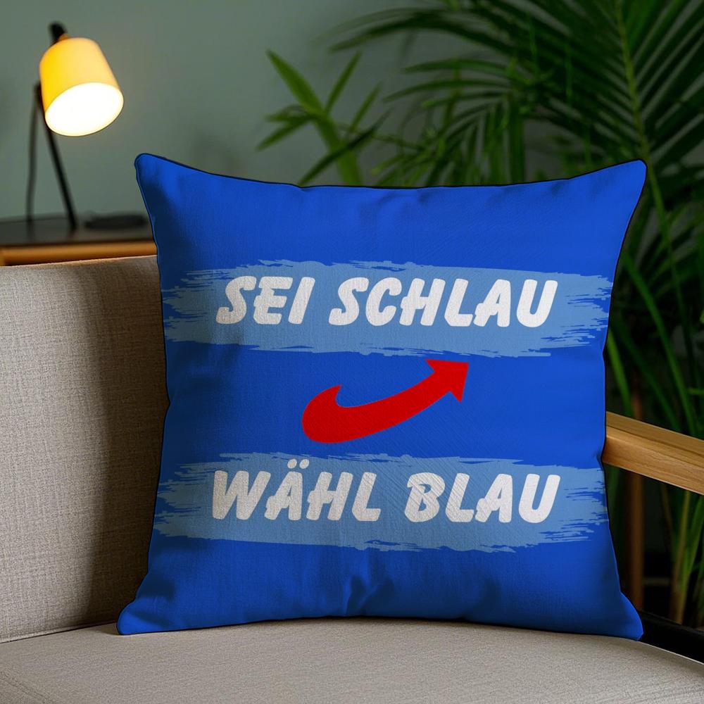 Альтернативная наволочка Afd Germany Плюшевая ткань Мягкая Двусторонняя печать Невидимая молния Чехол для диванной подушки Домашний декор