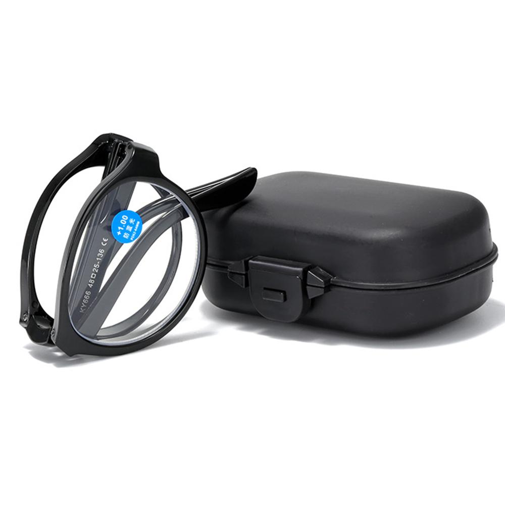 KLASSNUM Складные очки для чтения Женские Плюс Диоптрии от +1.0 до +4.0 Очки по рецепту с портативным футляром Очки с увеличением Мужские