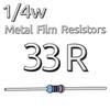 200 шт. 1/4 Вт металлопленочный резистор 33R Ом 36 39 43 47 51 56 62 68 75 82 91 100 120 150 180 200 220 240 270R Ом Ом 1% допуск Perintang WATT
