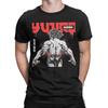 Hanma Yujiro Аниме Баки Футболки для Мужчин Креативная 100% Хлопковая Футболка Круглый Вырез Короткий Рукав Футболка Печать Топы