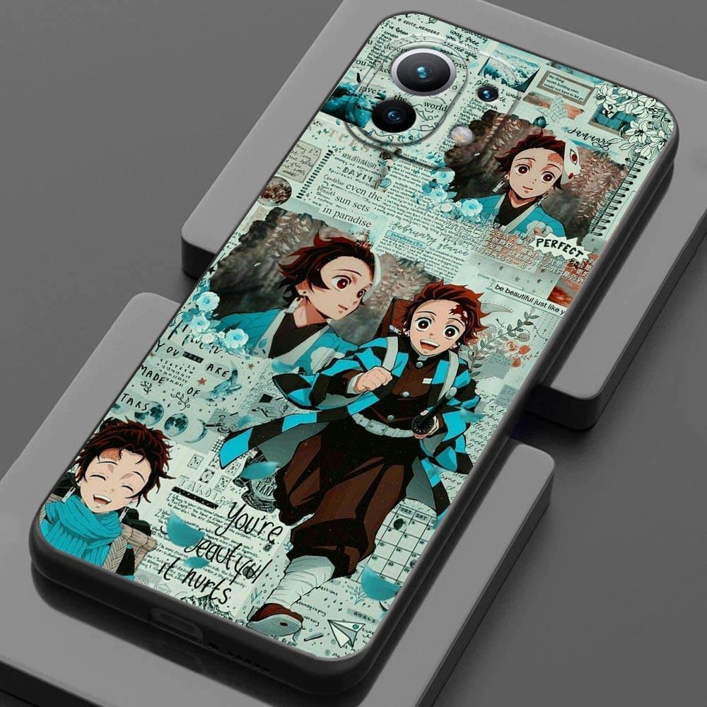 Чехол Demon Slayer Anime для Xiaomi Mi 9 9se 8 10 10T A2 Lite 10S 9T CC9 Note 10 Pro 9Lite 5G Cover Kimetsu No Yaiba Manga Fundas