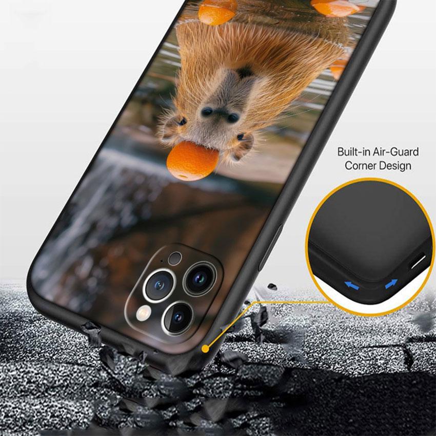 CJ24 Cartoon Capybara Cute Soft Shell Phone Case for Redmi Note 8 9 Pro Max 9S 9T 9C NFC 8T 8A 10A A4