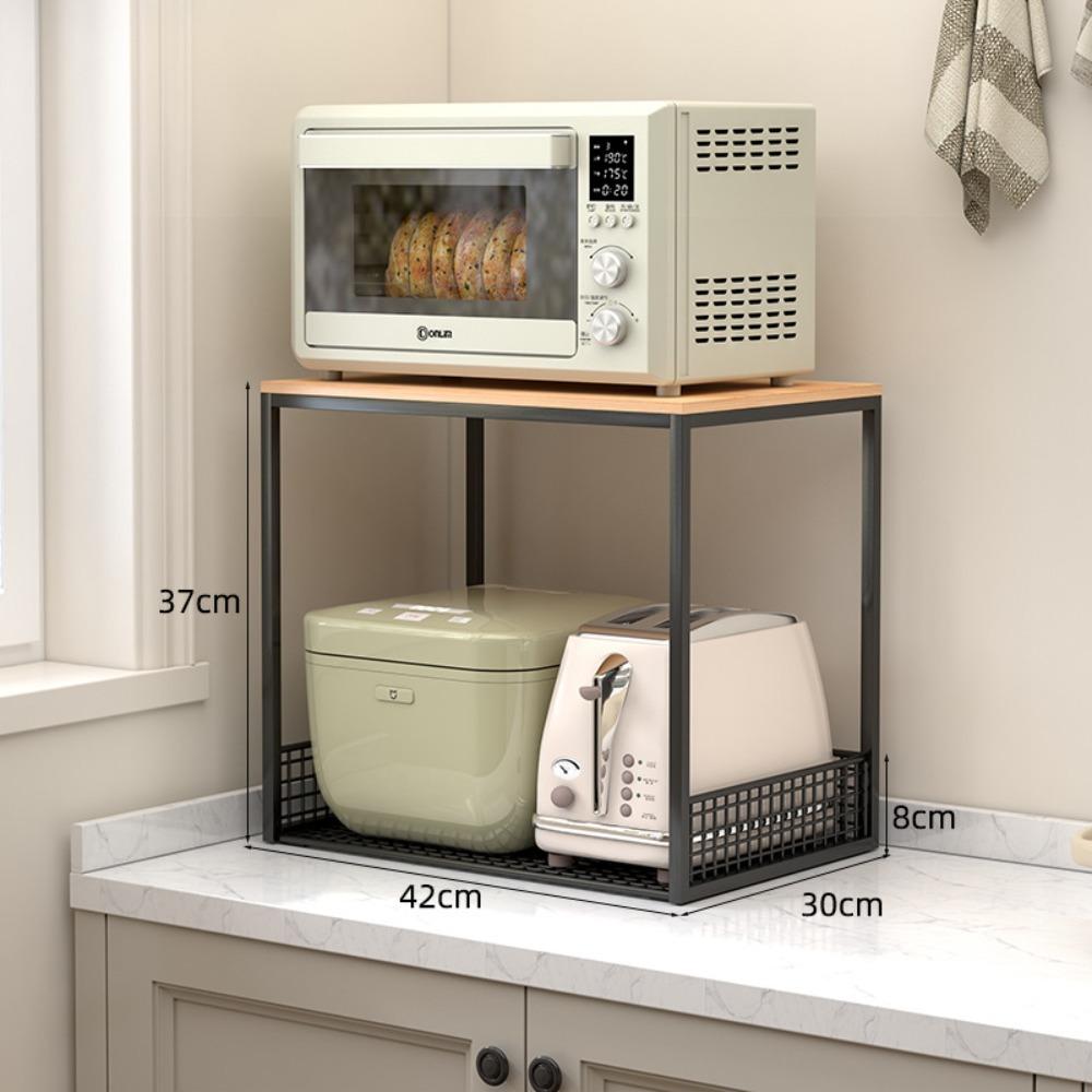 Multi-Functional With Drawers Microwave Stand Space Saving Countertop Storage Multi-Appliance Rack Microwave Rack Rice Cooker