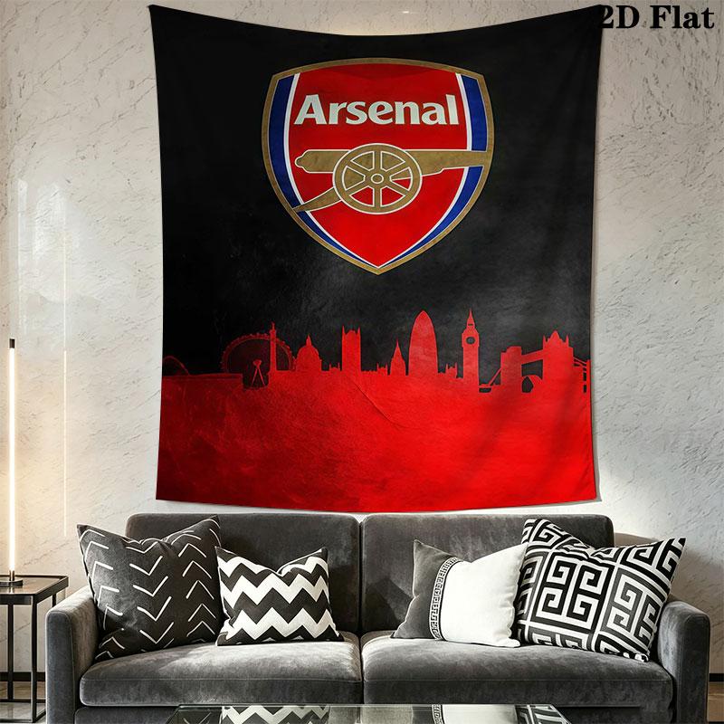 Arsenal team logo Wall Hanging Printed Fabric Blanket Decorative Tapestries for Bedroom Living Room Home Decor