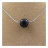 Stones and Minerals. Necklace 1 Pearl Seraphinite 8 Mm Stainless Steel Chain.