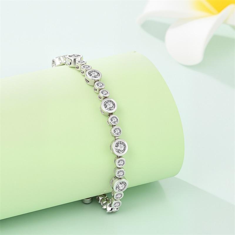 925 Silver Adjustable Peach Heart Four-Leaf Clover Bracelet Bow Star Bracelet For Women Fine Birthday Jewelry Gifts