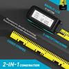 2-in-1 Digital Tape Measure, 16 Feet, with Display, Smart Tape Measure, Pythagoras Mode, Waterproof and Rechargeable, 1/2 Self-Centering, 20 Groups of