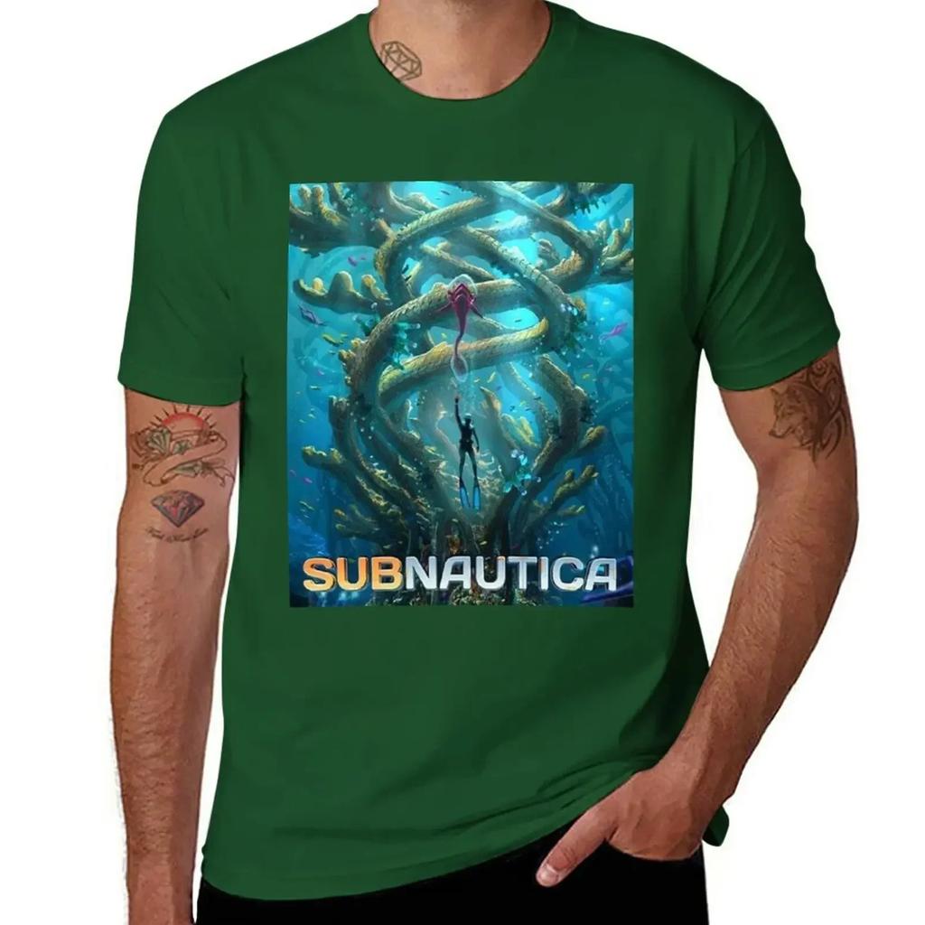 Subnautica Poster T-Shirt summer top plus sizes quick drying mens graphic t-shirts hip hop