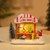 New Christmas Decorations Christmas Gifts Glowing Music House Tabletop Ornaments Resin Crafts