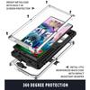 Rugged Armor Heavy Metal Case for Samsung S24 S23 S22 S21 Plus S20 Note 20 Ultra Aluminum Shockproof Cover Tempered Glass Stand