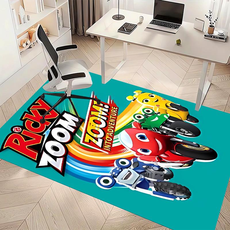 Ricky Zoom2 Printed Absorbent Washable Carpet, Non-Slip Bathroom Mats, Kitchen Rugs, Yoga Mat,Living Room Entrance, Camping Picnic Rugs