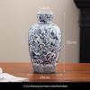 13-дюймовая расписанная вручную сине-белая фарфоровая ваза