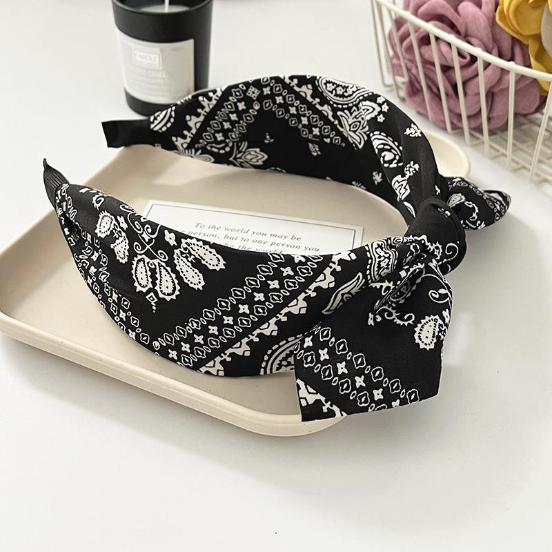 Модные широкополые повязки на голову с двойным слоем бантов, аксессуары для волос с большим бантом и боковым узлом, обруч для волос для женщин