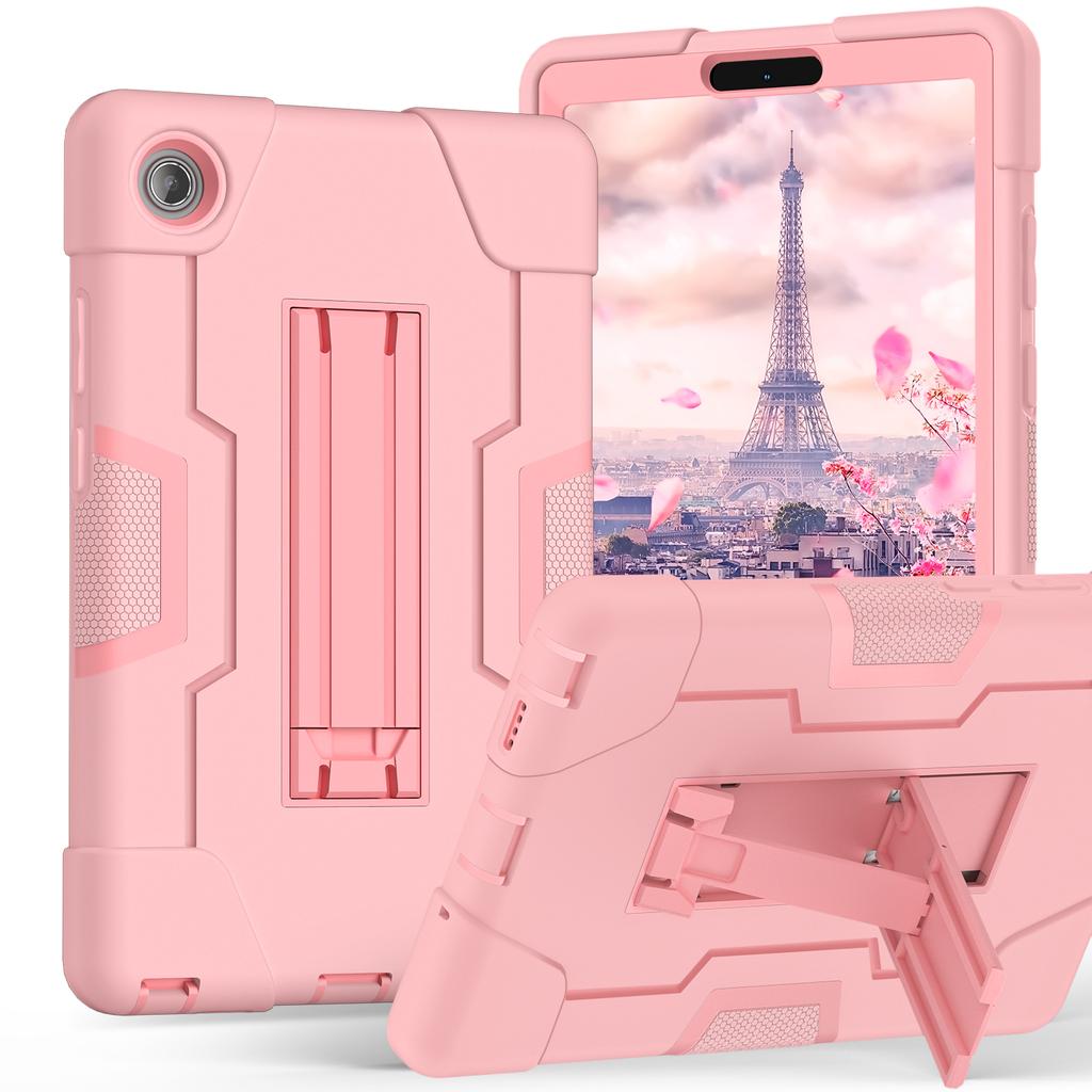 Kickstand Tablet Case for Lenovo Tab One (K9) 2025 8.7inch Model TB305FU PC-Silicone 3-Layers Rugged Heavy Duty Cover Shockproof