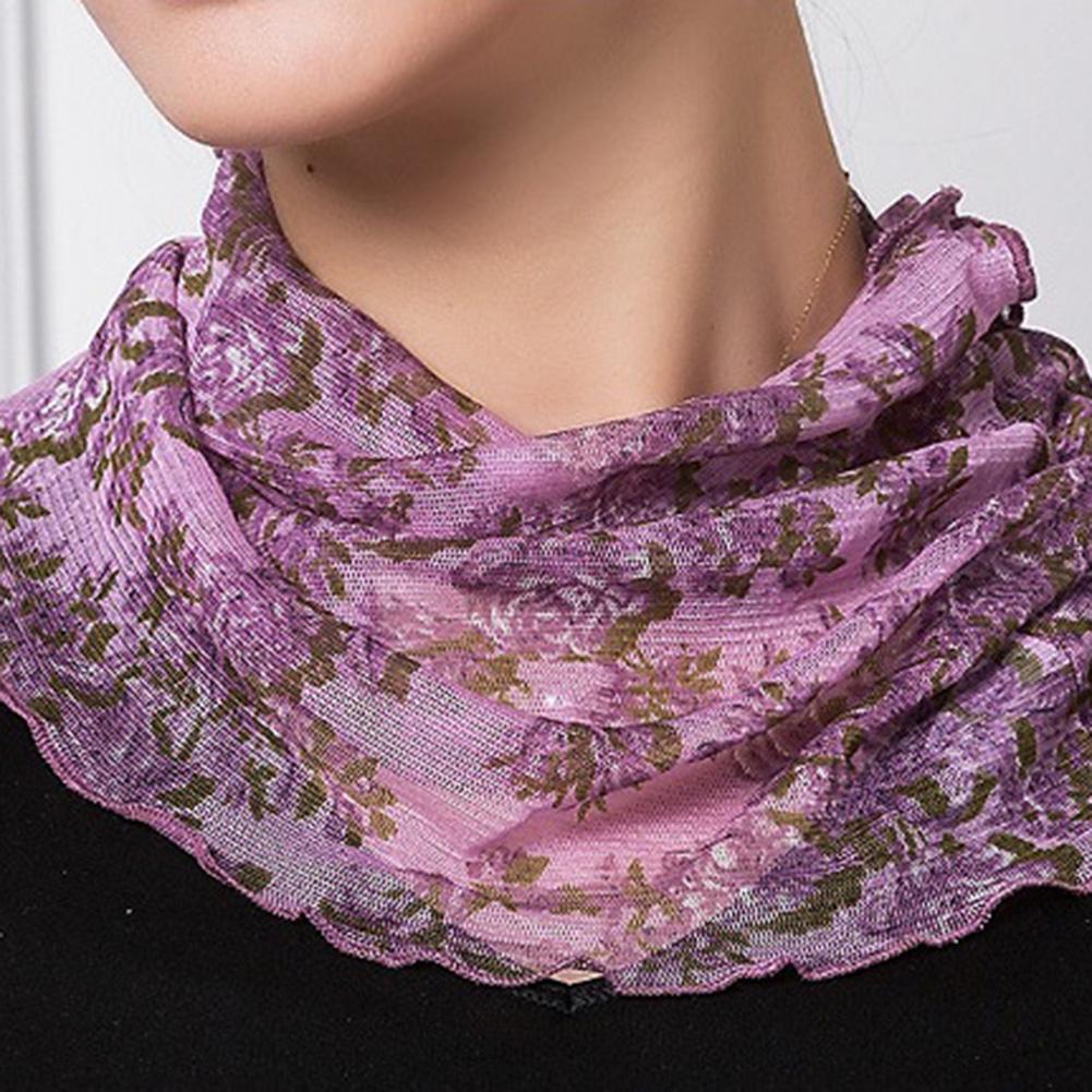 Women Mesh Silk Scarf 100% Silk Hanger Scarf Sun Protection Windproof Scarf for All Seasons