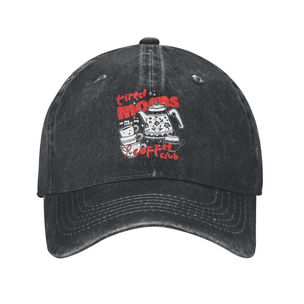 Кот Кофеман Бейсболка Винтажная Потертая Стиранная Snapback Кепка для Мужчин Женщин Активный Отдых Регулируемая Кепка Шляпа