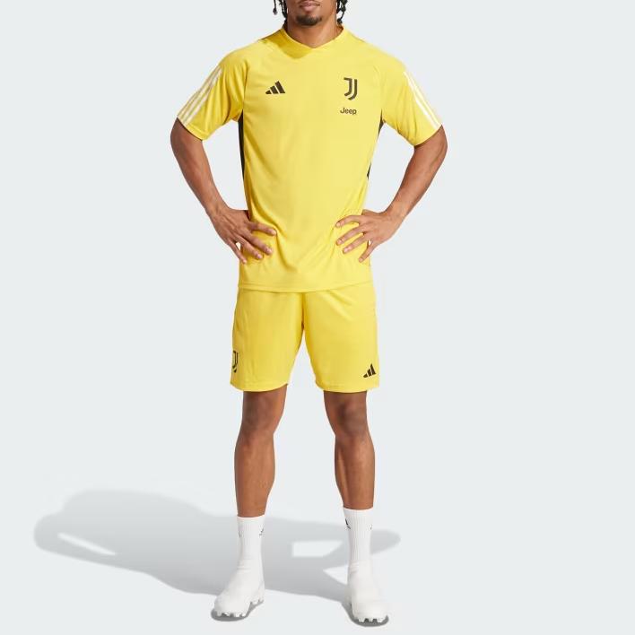 adidas Ювентус Tiro 23 Тренировочная футболка Футбольная футболка Мужская Желтая IQ0875