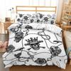 3D Skull Head Pattern Fashion Home Bedding Single Double Bed Full Size Pillowcase and Quilt Cover 2/3 Pieces of Microfiber Home Decoration