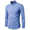 Осенняя новинка, мужская рубашка Oxford Spinning Slim Fit Solid Color Shirt Men's Shirt Long Sleeve Shirt Men's
