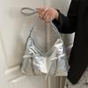 Retro Large Capacity Soft Leather Tote Bag With Knot Casual Double Shoulder Bag Trendy Sle Women'S Handbag