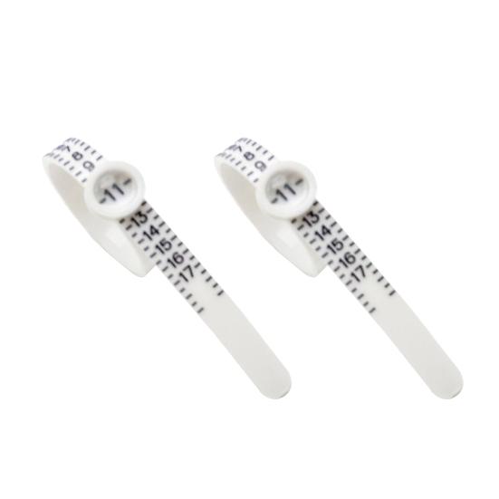2 Pcs Ring Sizers with Magnified Glass for Convenient Reading Accurate Scale 45674 Ring Measuring Belt Reusable