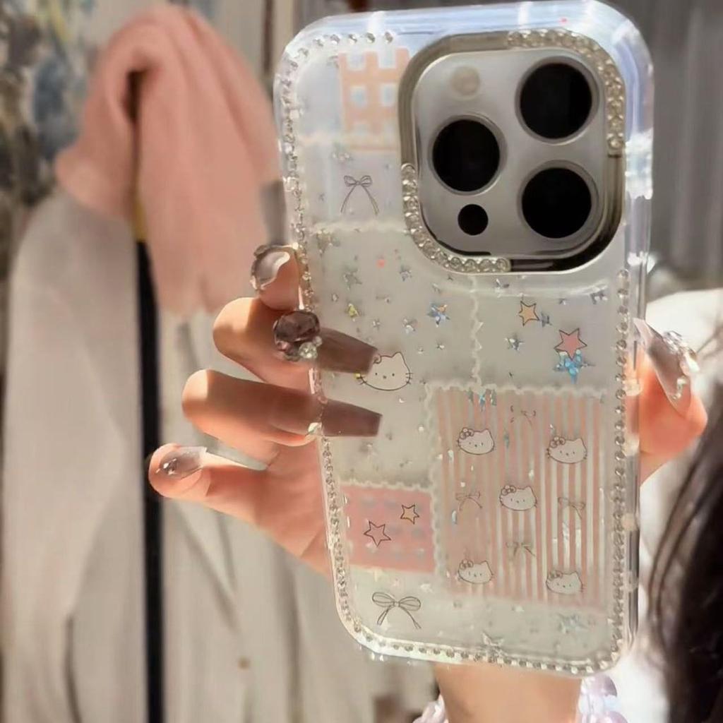 Hello Kitty Sparkling Stars Is Suitable for Apple 16promax Phone Cases with A High Appearance Level It Is A New Type of Protective Case for Iphone15