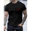 Men's 100% Cotton Summer Loose PARIS Creative Letter Print Casual Slim Fit Round Neck Short Sleeved T-shirt Top