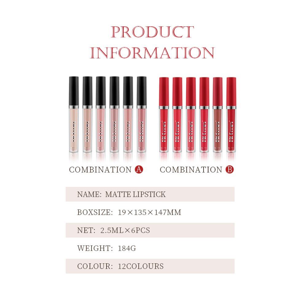 Fit Colors Matte Not Sticking To A Cup 6 Lipcost Box Set The Fog Velvet Liquid Lipstick