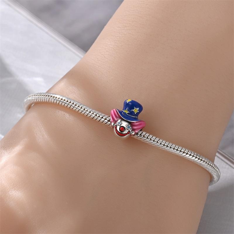 New In Original Charms Copper Clown Series Mask Pendant Charms Fits 3Mm Original Bracelet Women Diy Jewelry Gifts