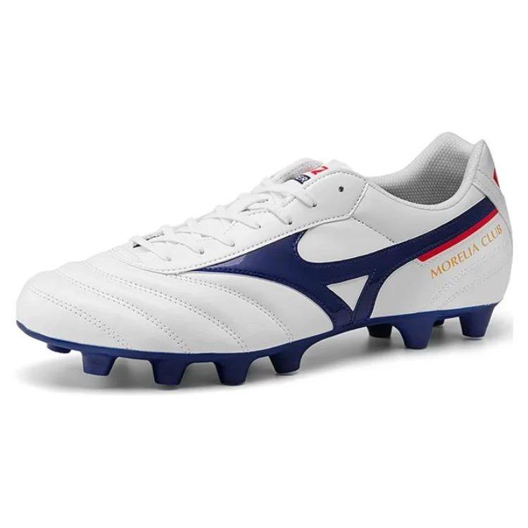 Mizuno Morelia Ii Club Искусственный газон Амортизация Противоскользящие Прочные Футбольные бутсы Мужские кроссовки Бело-синие P1GA211625