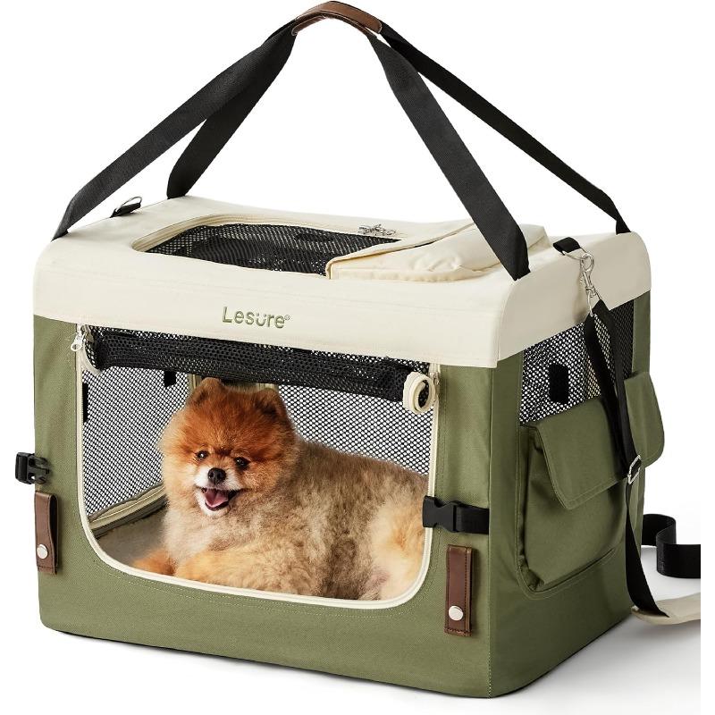 Складная дорожная клетка для маленьких собак, переносная мягкая клетка для домашних животных для улицы и дома, складная тканевая будка для собак с ручкой