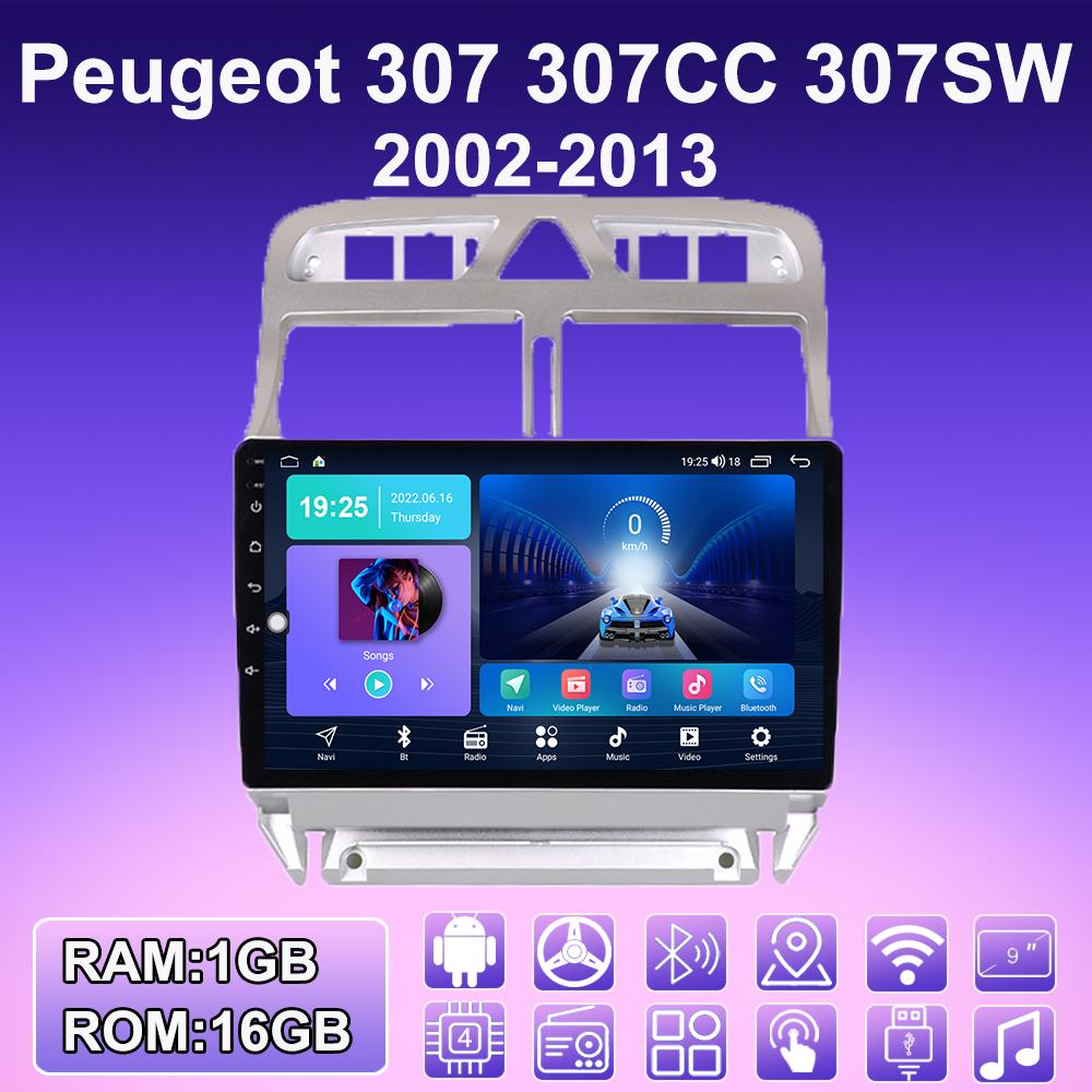 2 DIN Android Carplay автомобильное радио для Peugeot 307 307CC 307SW 2002-2013 мультимедийный проигрыватель головное устройство стерео GPS навигация BT WIFI 2+32 ГБ