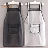 Double Shoulder Apron Big Pocket Waterproof 2 Styles Useful Quick Drying Cooking Bib for Restaurant