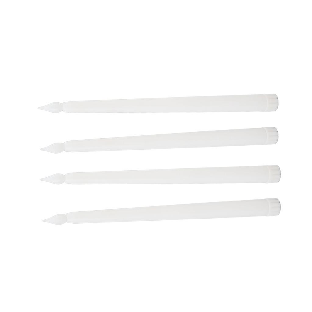 4 шт. светодиодных свечей без дыма, без пламени, безопасные, экологически чистые, теплый свет, электрическая светодиодная конусная свеча