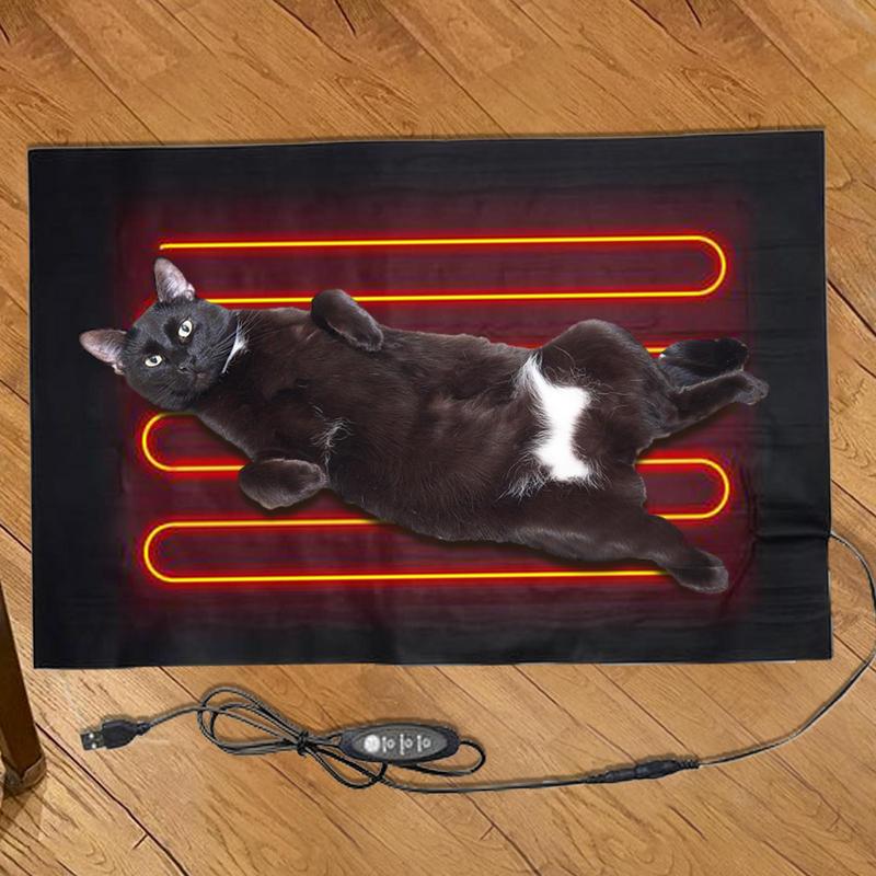 Грелка для рептилий и домашних животных с регулировкой температуры, греющая и согревающая ткань для собак, складная USB-грелка для питомцев на зиму