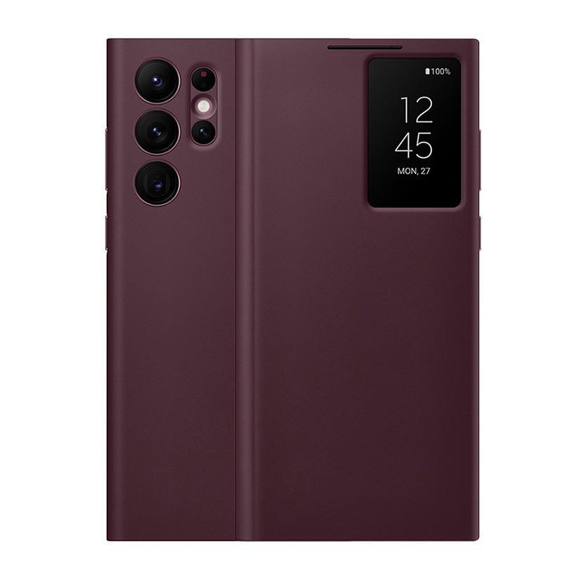 Подходит для S24ultra Flip Чехол для мобильного телефона Кошелек Официальный S25 Умный защитный чехол S24 Кожаный чехол для карт