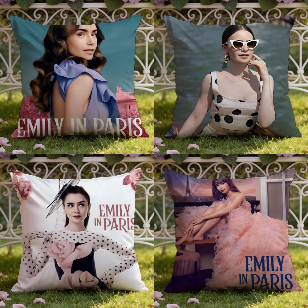 Чехол для подушки E-Emily в P-ParisS (из фильма) Двусторонний чехол для подушки для дома и автомобиля: Двусторонняя конструкция для максимального комфорта