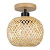 Bamboo Lampshade Ceiling Pendant Lamp Hanging Lamp Handmade Rattan Light Fixture For Restaurant Dining Room Indoor Lighting