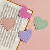 1PCS Heart Shaped PU Leather Bookmark Colorful Double Sided Tablet Gift for Book Lovers Readers and Diary Lovers