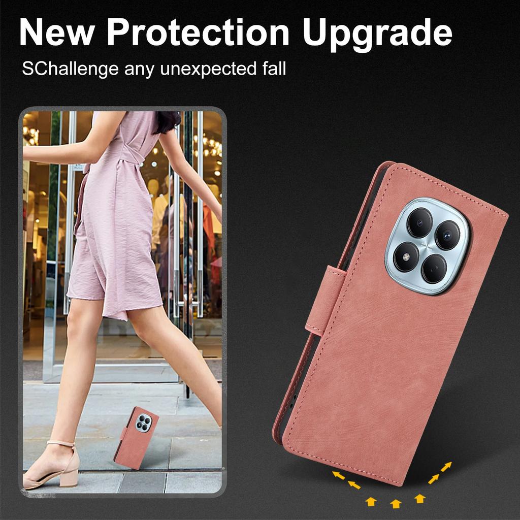 For Xiaomi Poco M8 Pro 5G/Redmi Note 15 Pro+ 5G (Global) Case Flower Butterfly Wallet Leather Phone Cover with Hand Strap