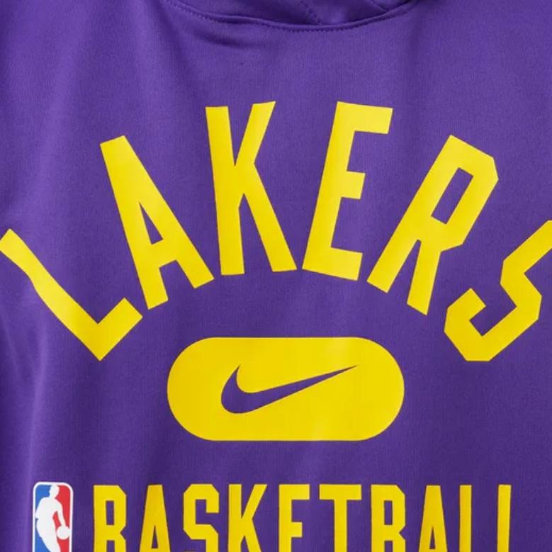 Nike Лос-Анджелес Лейкерс Spotlight Dri-FIT НБА Свободная толстовка с капюшоном с длинным рукавом Мужские толстовки DB0904-504